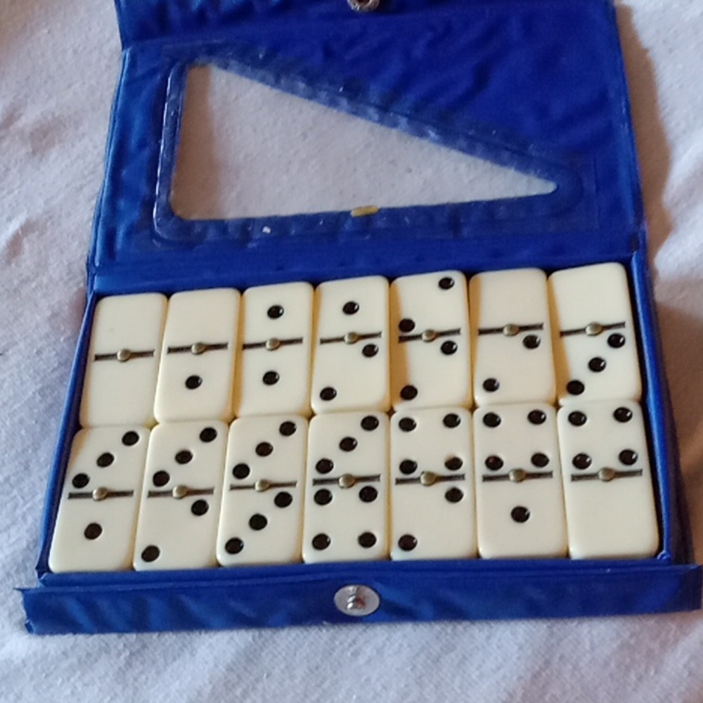 Vintage small dominoes camel box